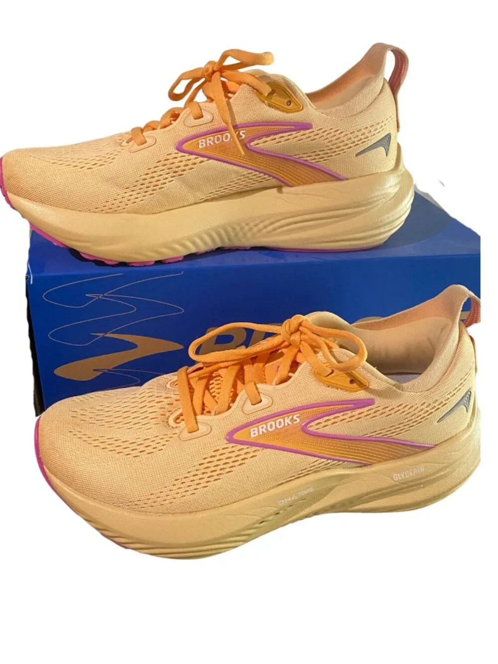 Brooks Glycerin 22 Women’s Running Shoes Size 8 Sherbert Apricot Pink